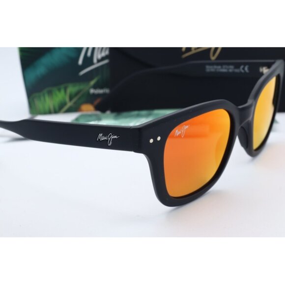 Maui Jim SHORE BREAK MJ 822-2M Black Cat Eye Sunglasses Red polarized Lens 50mm main image 3
